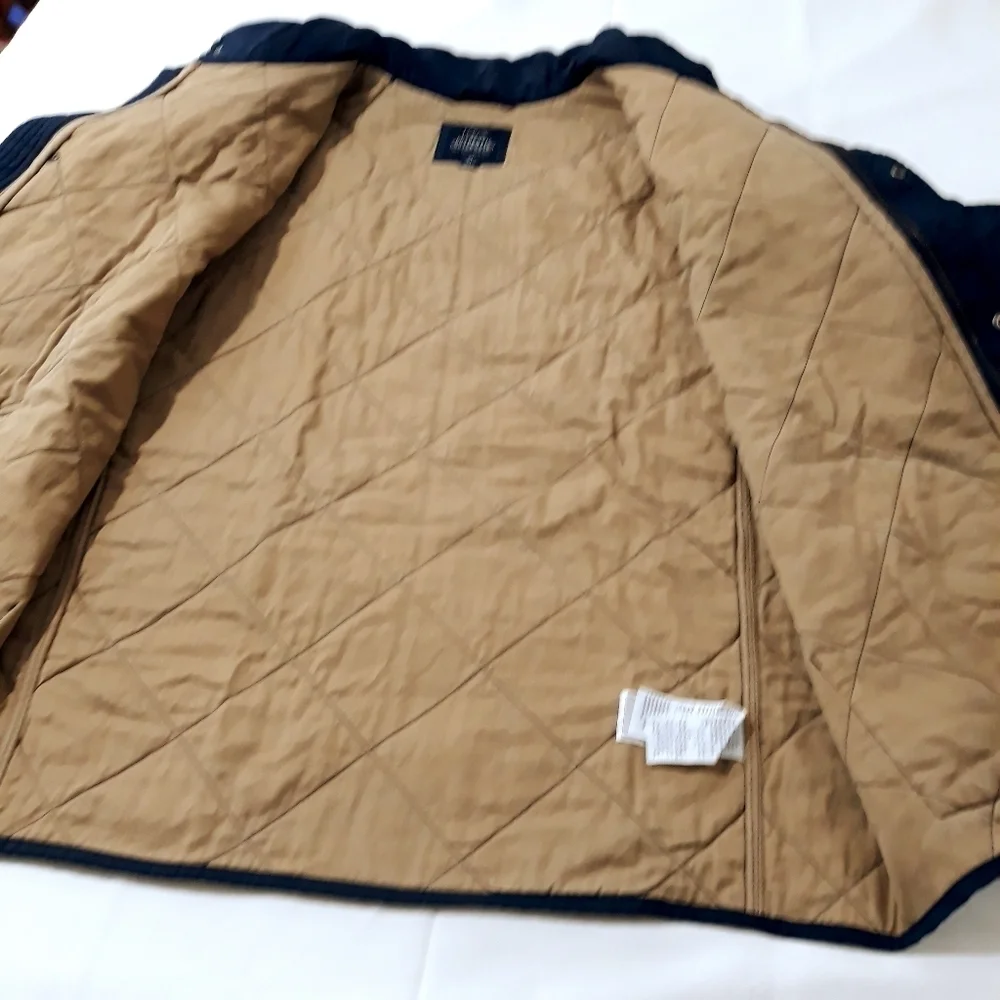 J.Crew Authentic Outewear New York Quilted Blue Jacket Lightweight Size XL